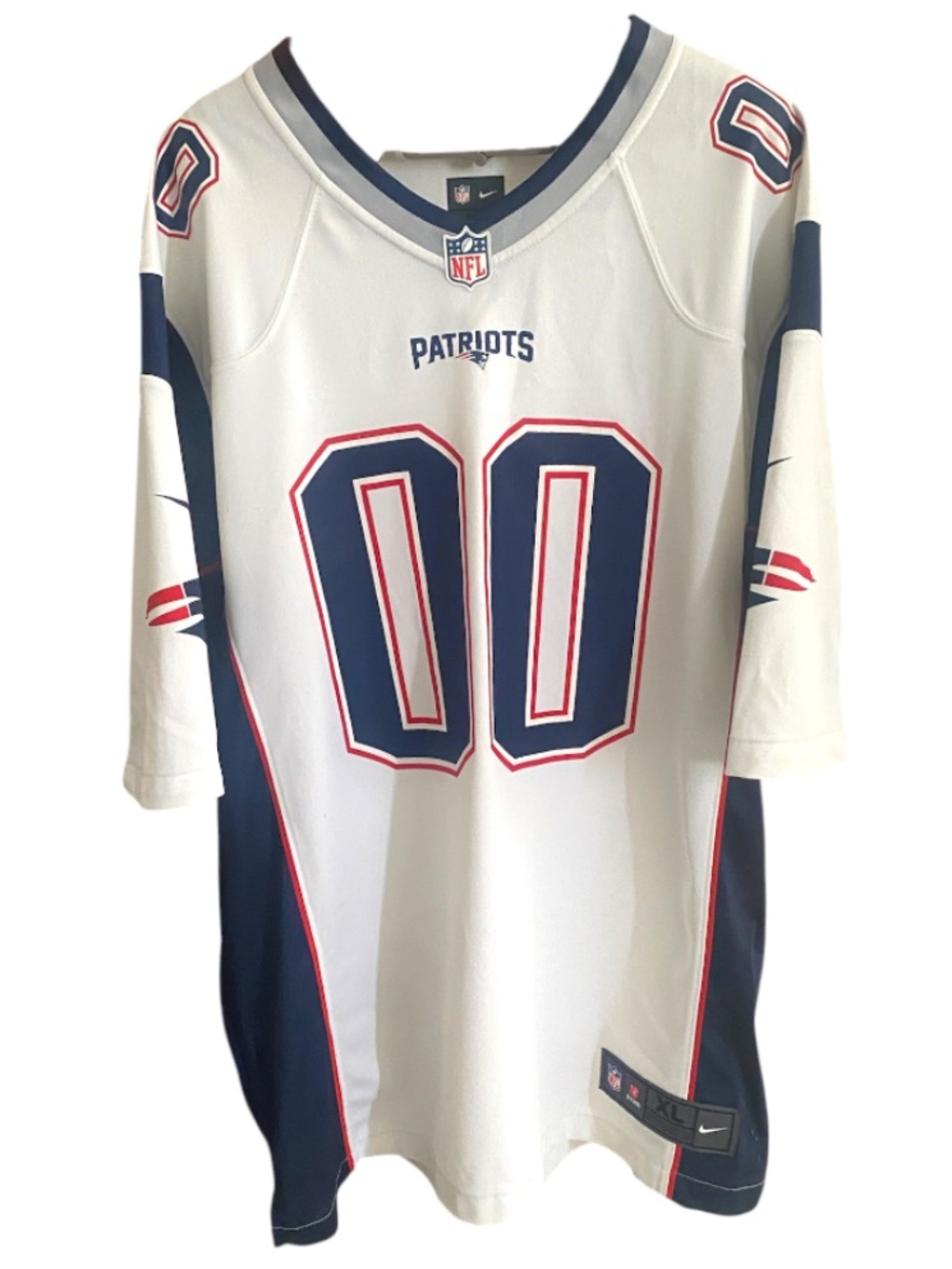 NFL Nike New EnglandPatriots White Football Jersey Size XL Custom